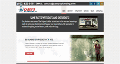 Desktop Screenshot of caseysplumbing.com